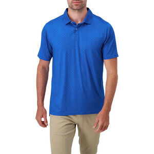 Heritage REPORT COLLECTION Mens Arrow Print Knit Polo top In 40 Blue size XL